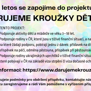 DARUJEME KROUŽKY DĚTEM